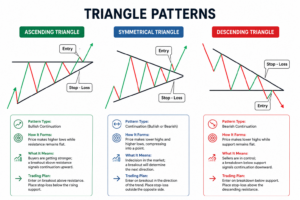 Triangle Chart Patterns (Ascending Triangle Pattern, Symmetrical Triangle Pattern, Descending Triangle Pattern - Technical Analysis