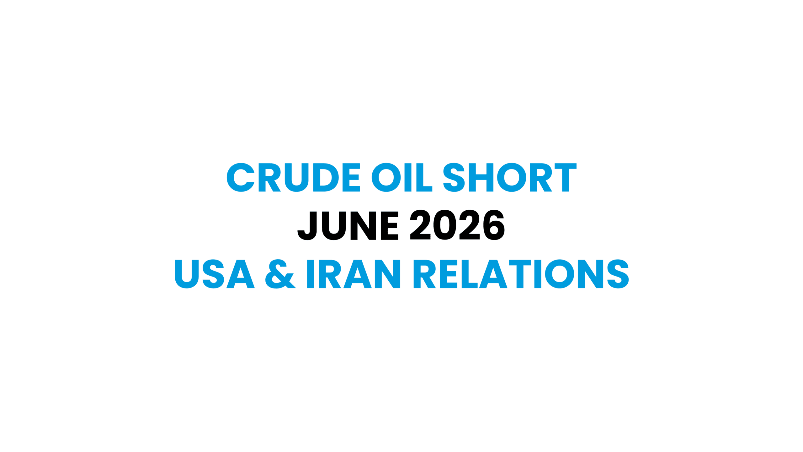 Crude Oil Short (Thumbnail Image) - USA and Iran strike deal